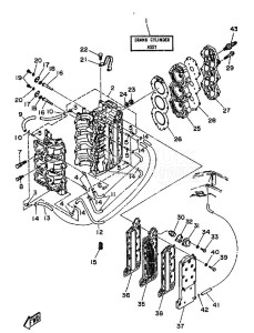 E60HE drawing CYLINDER--CRANKCASE