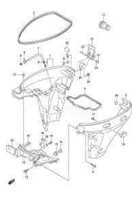 DF 9.9A drawing Side Cover - w/Remote Control