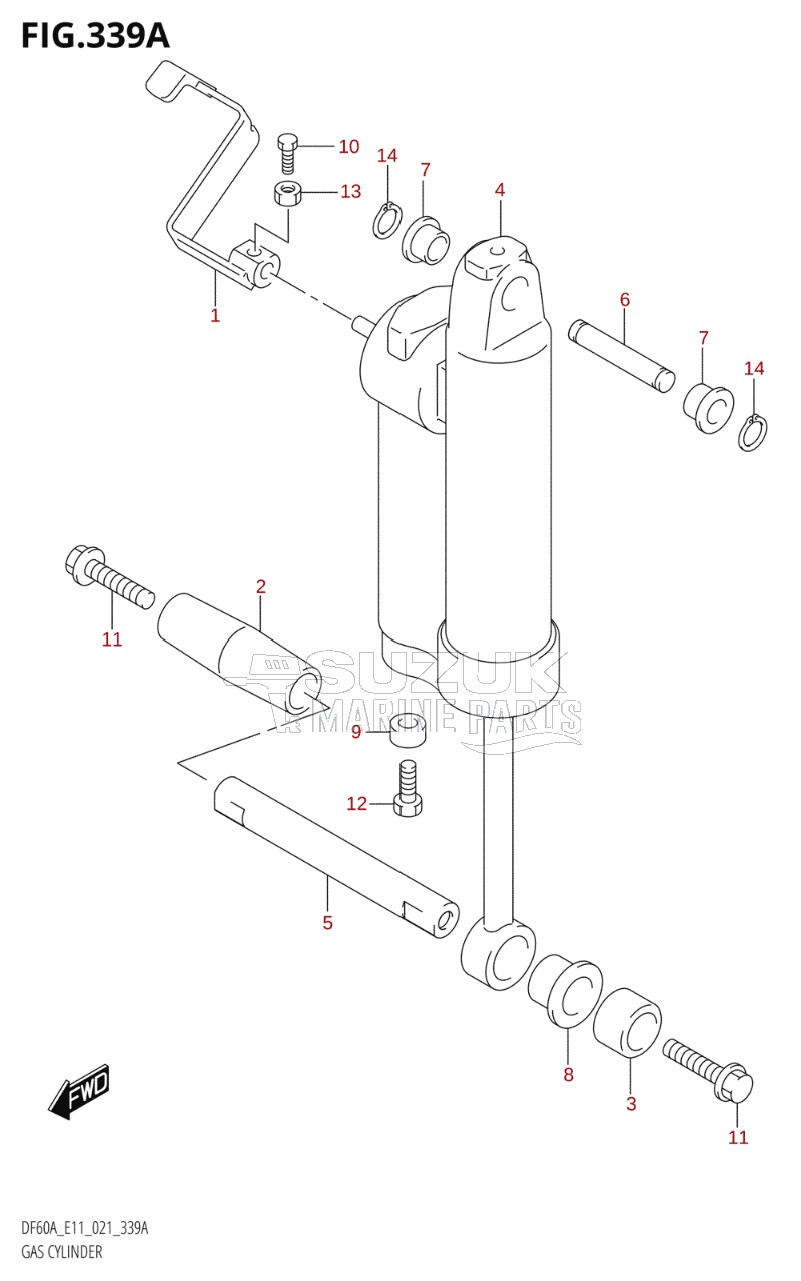 GAS CYLINDER (DF40AQH,DF60AQH)