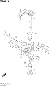 02504F-810001 (2018) 25hp P01-Gen. Export 1 (DF25A  DF25AR  DF25AT  DF25ATH) DF25A drawing SWIVEL BRACKET (DF25AT,DF30AT)