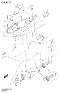 DF40A From 04003F-510001 (E03)  2015 drawing GEAR CASE (DF60AVT:E03)