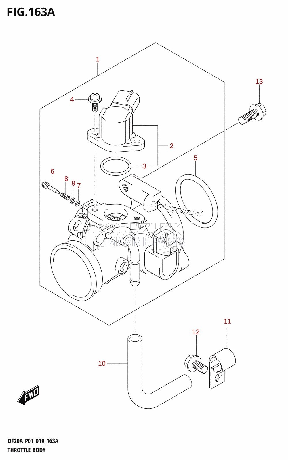 THROTTLE BODY (DF9.9B,DF9.9BTH,DF15A,DF20A,DF20ATH)