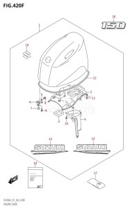 DF175A From 17503F-040001 (E01 E03 E40)  2020 drawing ENGINE COVER ((DF150AT,DF150AZ):(021,022))