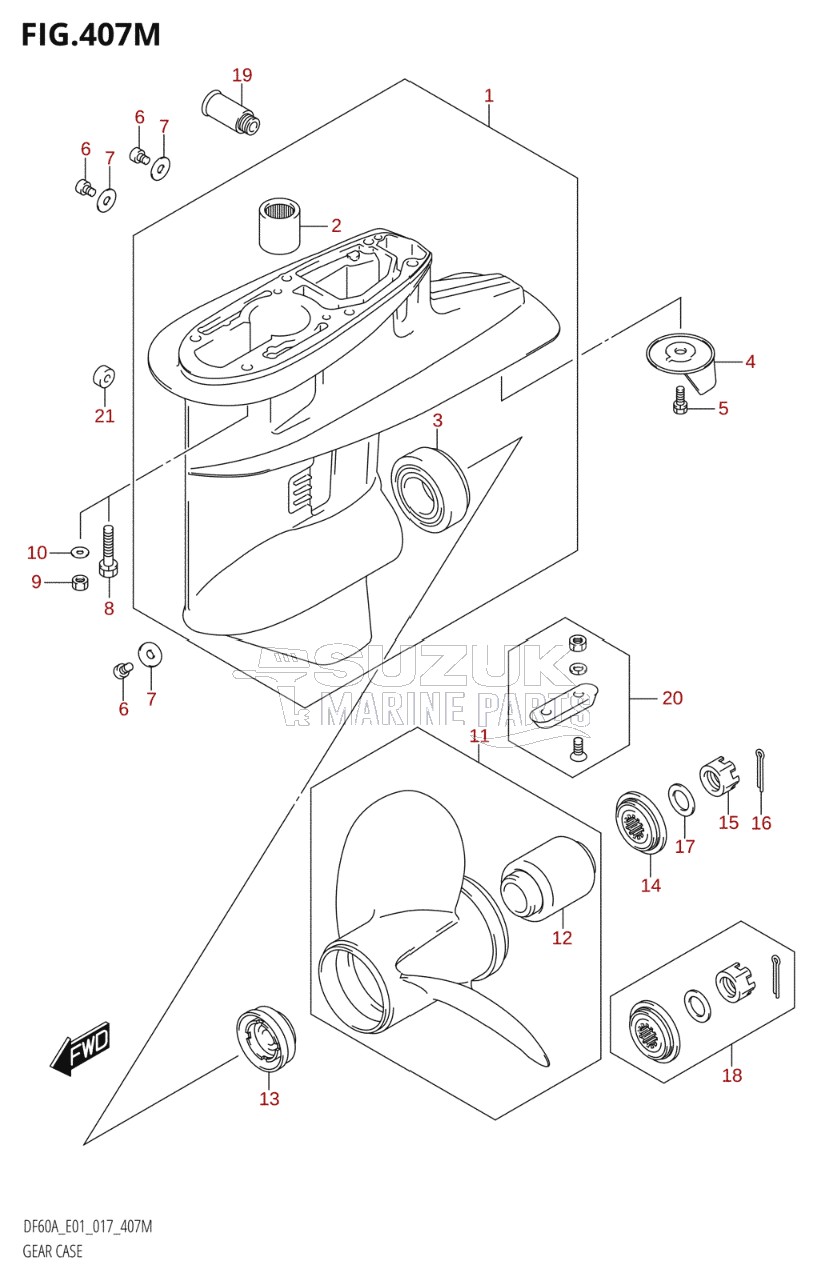 GEAR CASE (DF60ATH:E40)