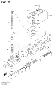 05003F-510001 (2005) 50hp E03-USA (DF50A) DF50A drawing TRANSMISSION (DF50A:E03)