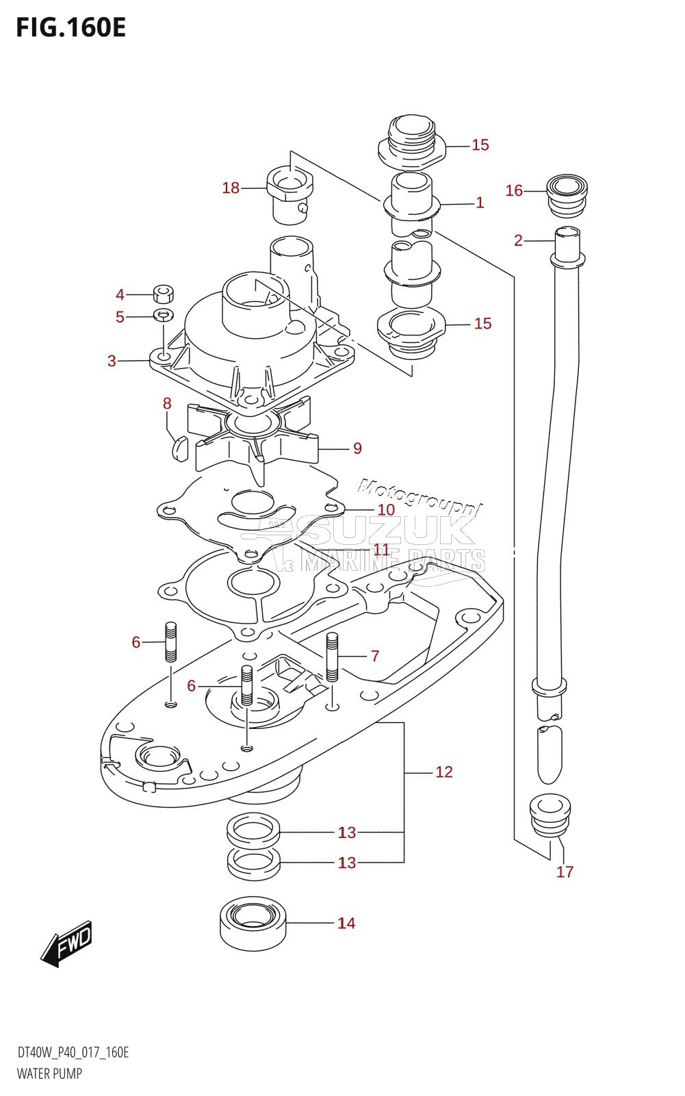 WATER PUMP (DT40WK:P40)