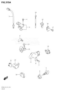 07003F-910001 (2019) 70hp E01 E40-Gen. Export 1 - Costa Rica (DF70A  DF70ATH) DF70A drawing SENSOR