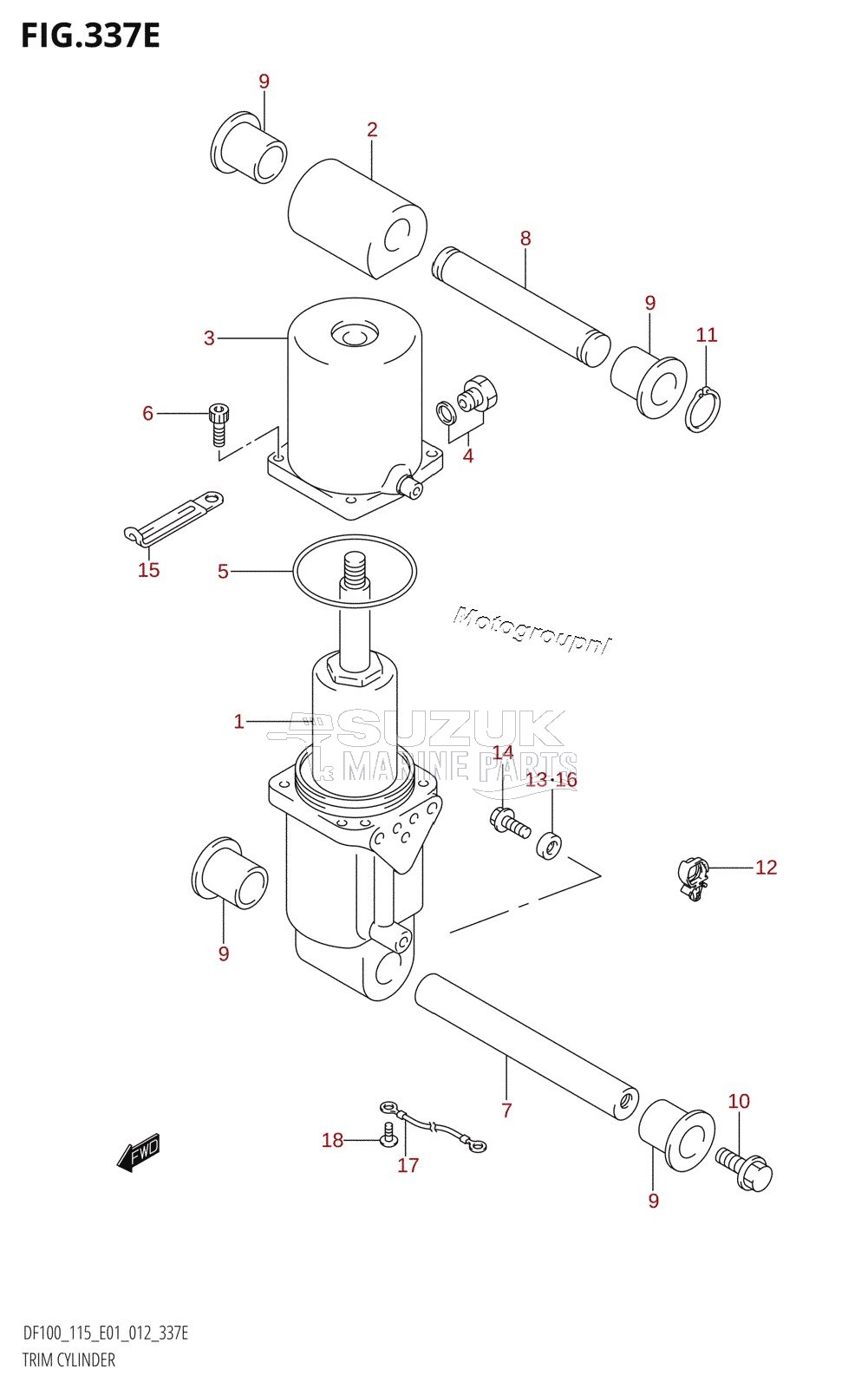 TRIM CYLINDER (DF115Z:E01)