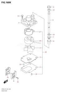 DF100B From 10004F-340001 (E01 E40)  2023 drawing WATER PUMP (DF100B:E40)