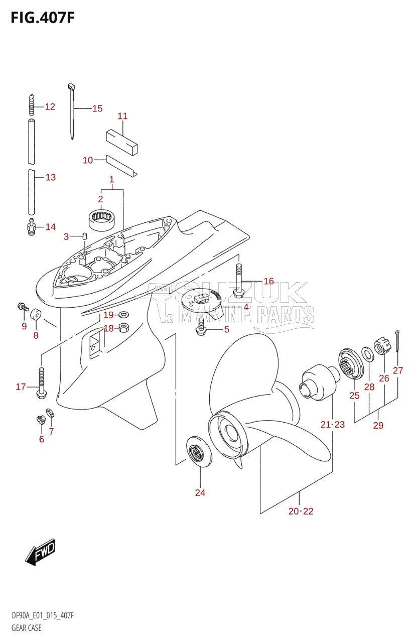 GEAR CASE (DF80A:E40)