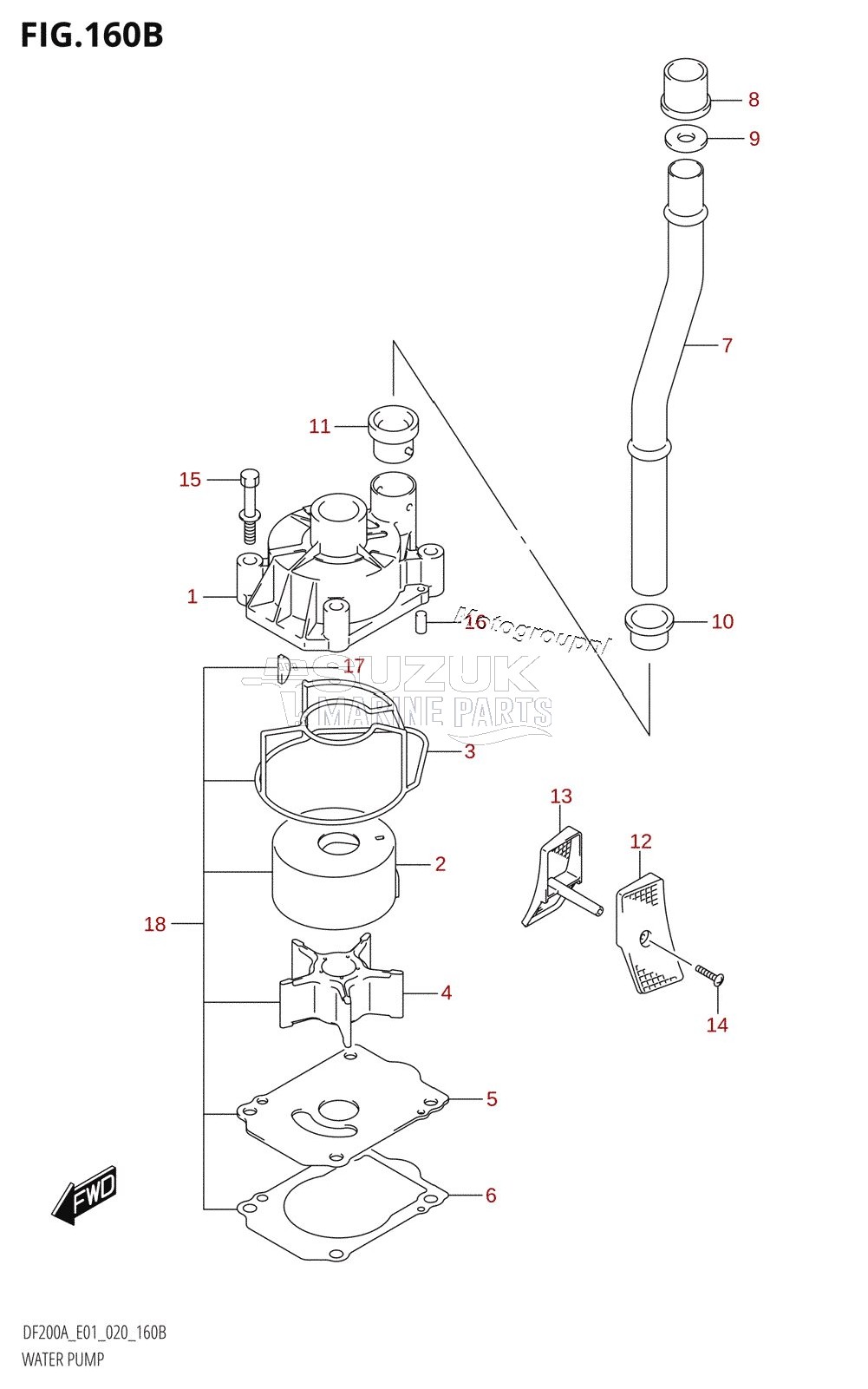 WATER PUMP (DF200AT:E40,DF175AT:E40,DF175AZ:E40)