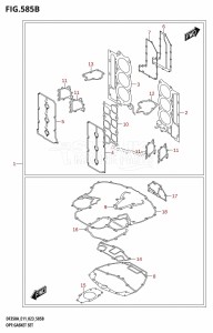 DF300B From 30003F-340001 (E11)  2023 drawing OPT:GASKET SET (023)