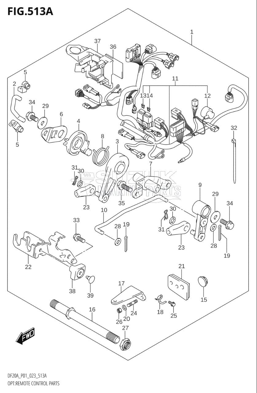 OPT:REMOTE CONTROL PARTS (DF9.9B,DF15A,DF20A)