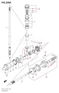 DF150 From 15001F-680001 (E01)  2006 drawing TRANSMISSION (DF150T,DF175T,DF150WT)