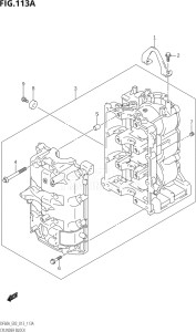 05003F-310001 (2013) 50hp E03-USA (DF50A) DF50A drawing CYLINDER BLOCK