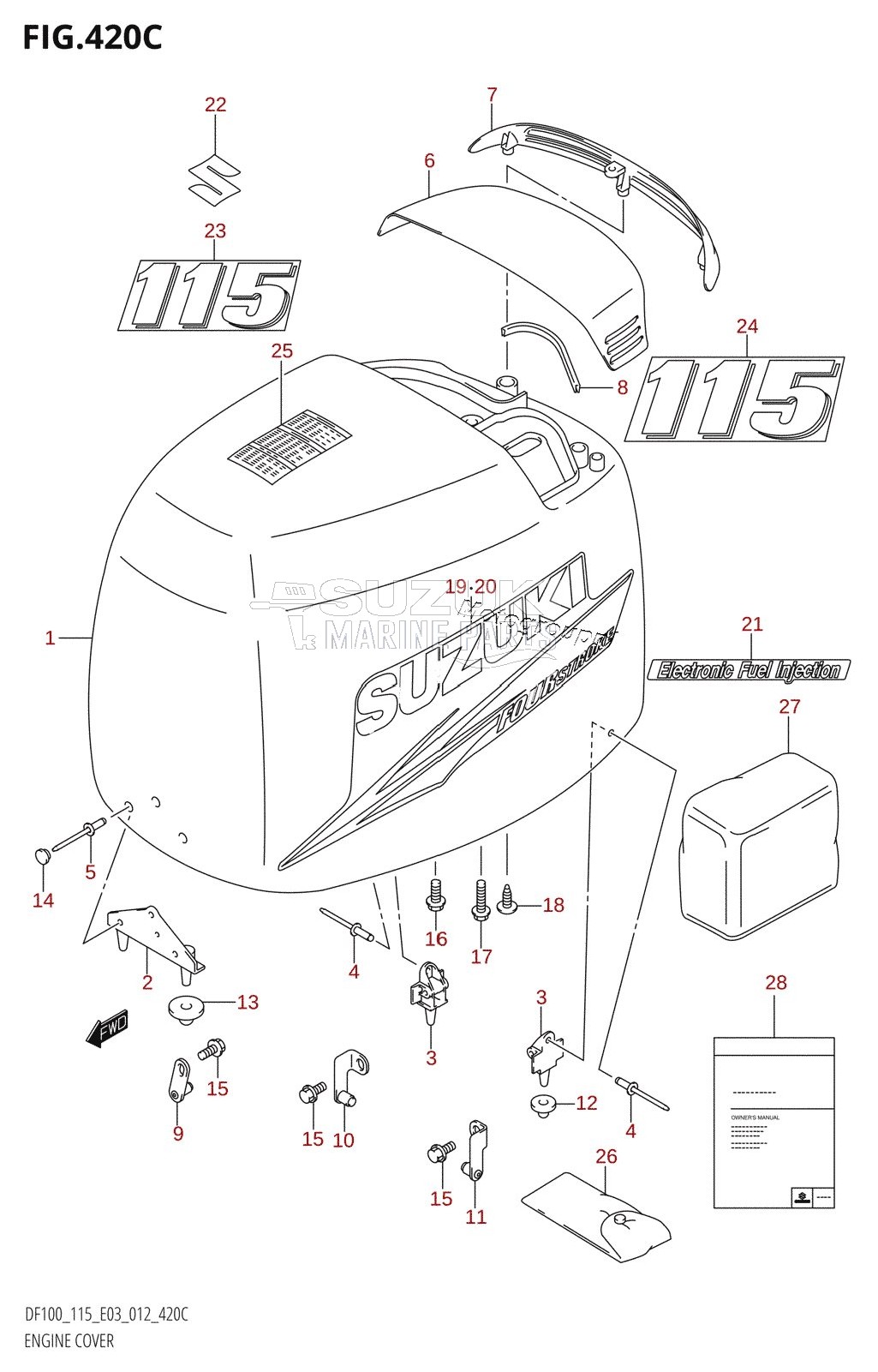 ENGINE COVER (DF115Z:E03)