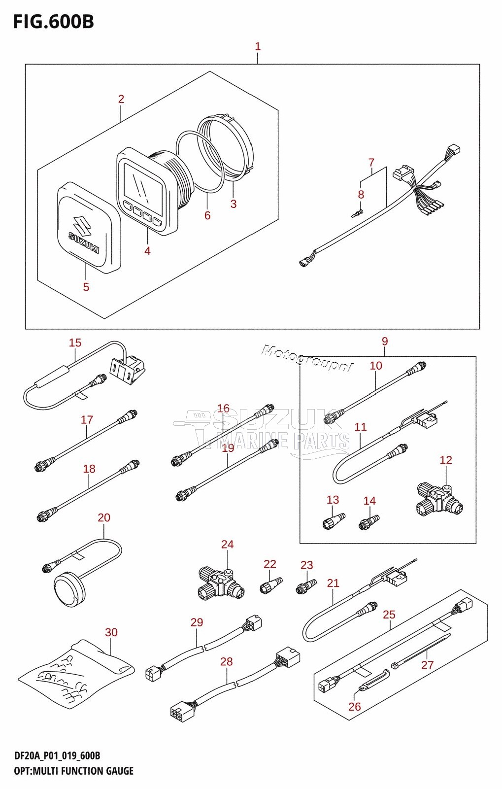 OPT:MULTI FUNCTION GAUGE (DF15AR,DF15AT)