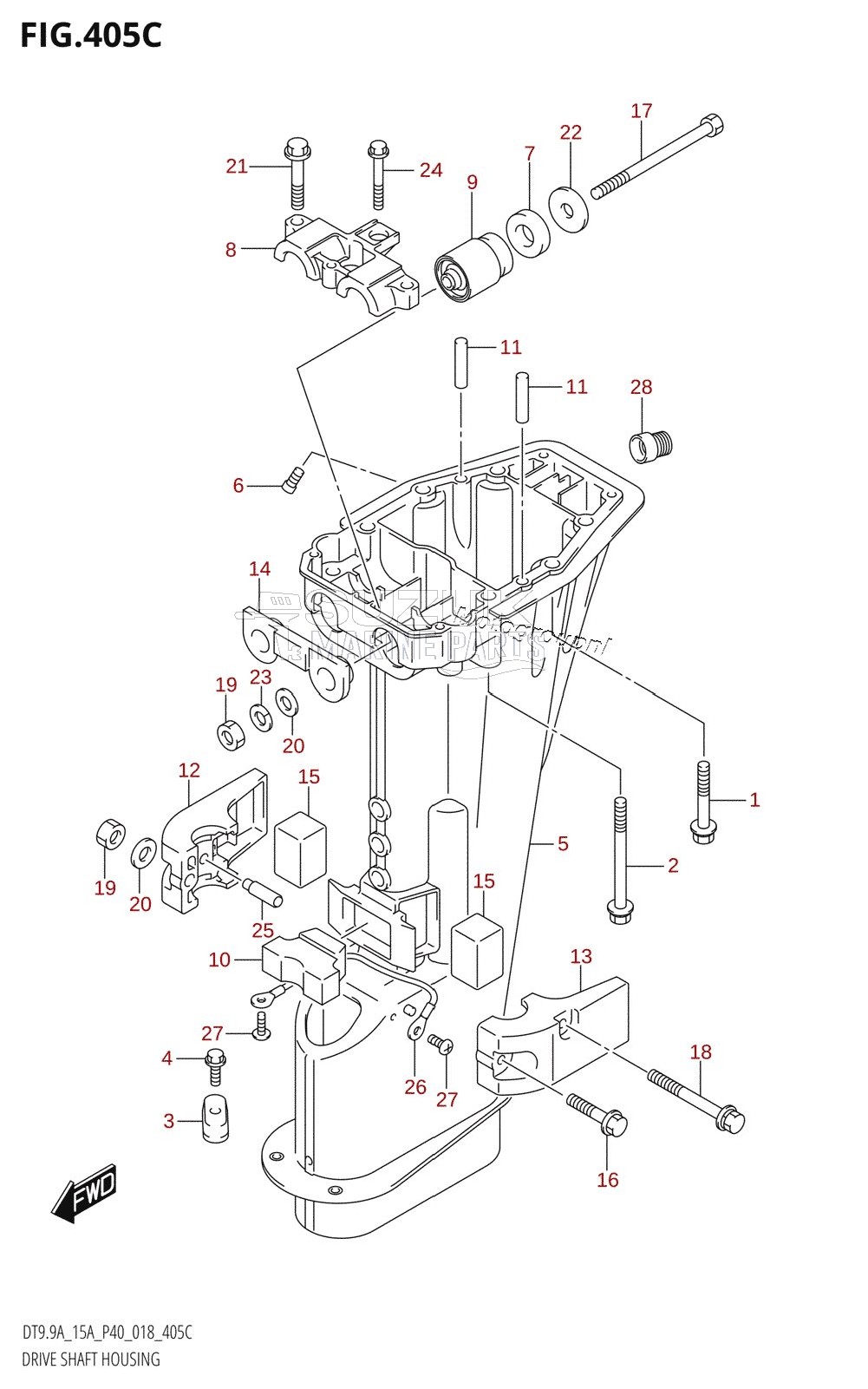 DRIVE SHAFT HOUSING (DT9.9A:P40,DT15A:P40)