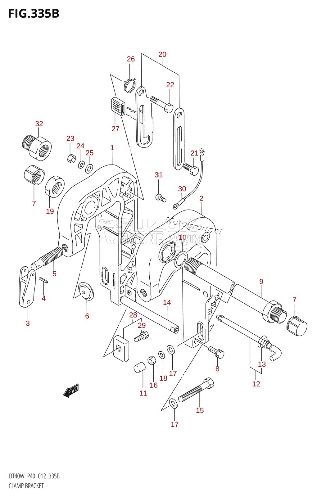 CLAMP BRACKET (DT40W:P90)