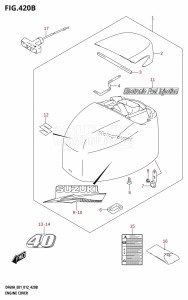 DF40A From 04003F-210001 (E01)  2012 drawing ENGINE COVER (DF40AQH:E01)