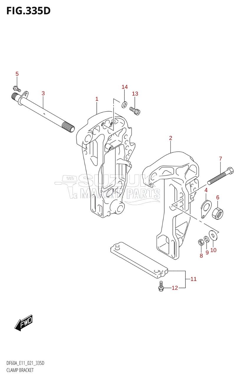 CLAMP BRACKET (DF40AST,DF60A)