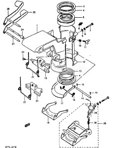 DT5W From 0502-2xxxx ()  1989 drawing SWIVEL BRACKET