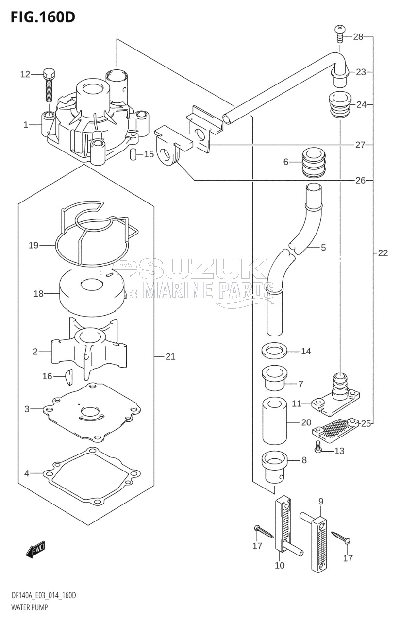 WATER PUMP (DF140AT:E03)