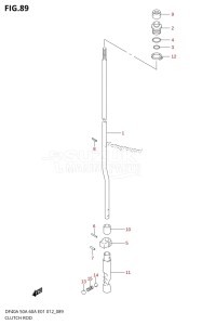 DF40A From 04004F-210001 (E34-Italy)  2012 drawing CLUTCH ROD (DF40AST E34)