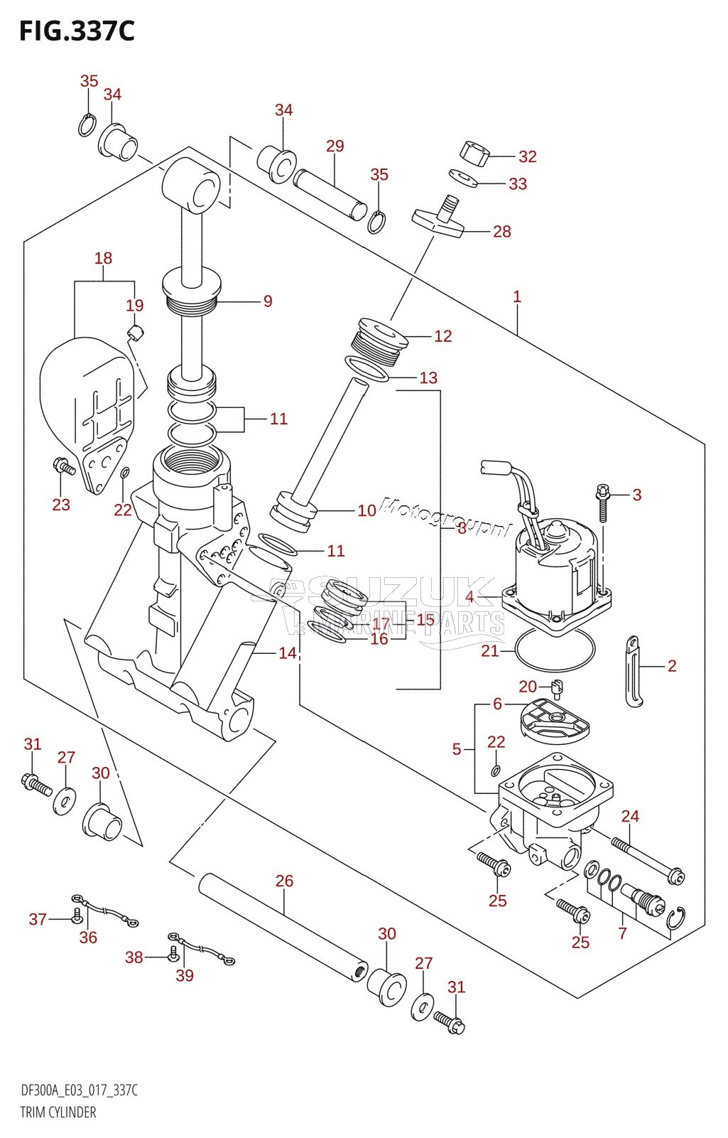 TRIM CYLINDER (DF300A:E03:L-TRANSOM)