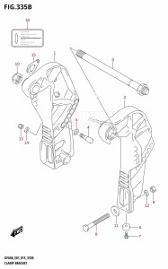 DF40A From 04003F-510001 (E01 E13)  2015 drawing CLAMP BRACKET (DF40AQH:E01)