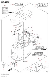 DF250Z From 25003Z-610001 (E40)  2016 drawing ENGINE COVER (DF225T:E40,DF225Z:E40)