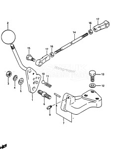 DT50 From 05001k-301001 till 301360 ()  1984 drawing CLUTCH LEVER (DT50KHVF,DT50KHVG,DT50KHVH E13)