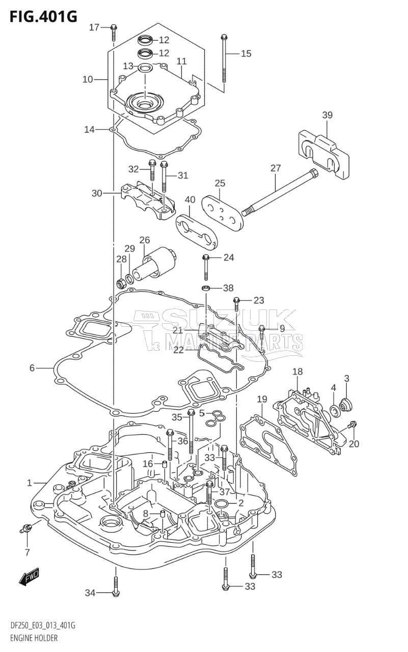 ENGINE HOLDER (DF250ST:E03)