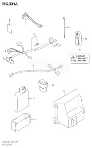 20003F-040001 (2020) 200hp E01 E03 E40-Gen. Export 1 - USA (DF200AT) DF200A drawing KEY LESS START ((DF200AT,DF175AT,DF150AT):(E01,E03,E11))