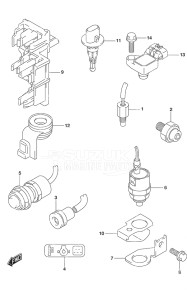 Outboard DF 9.9B drawing Sensor/Switch Tiller Handle w/Power Tilt