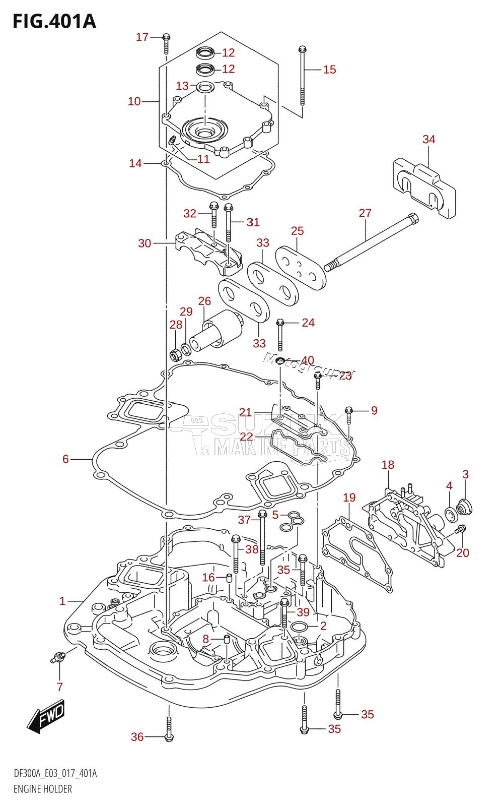 ENGINE HOLDER (DF300A:E03)