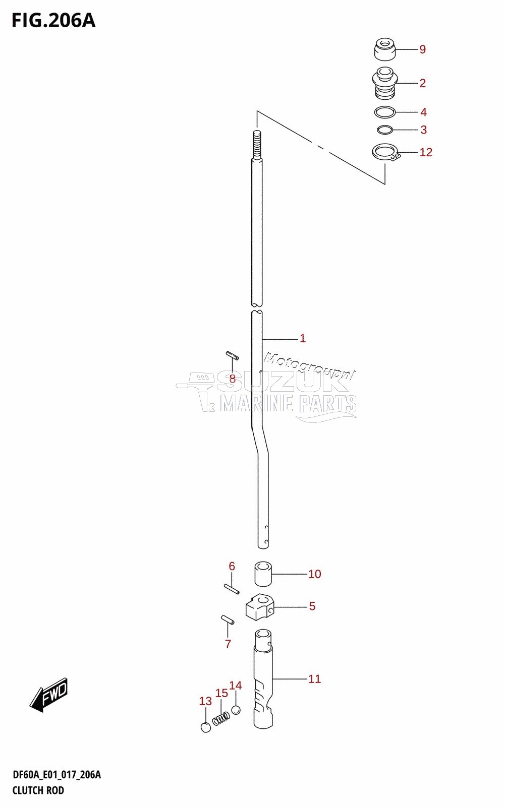 CLUTCH ROD (DF40A:E01)