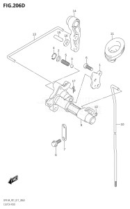 00801F-710001 (2017) 8hp P01-Gen. Export 1 (DF8A  DF8AR) DF8A drawing CLUTCH ROD (DF9.9AR:P01)