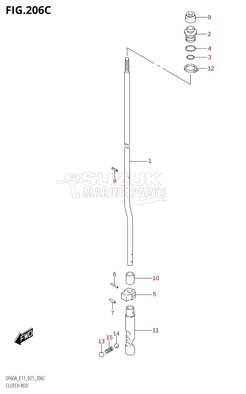 CLUTCH ROD (DF40AST:E34)