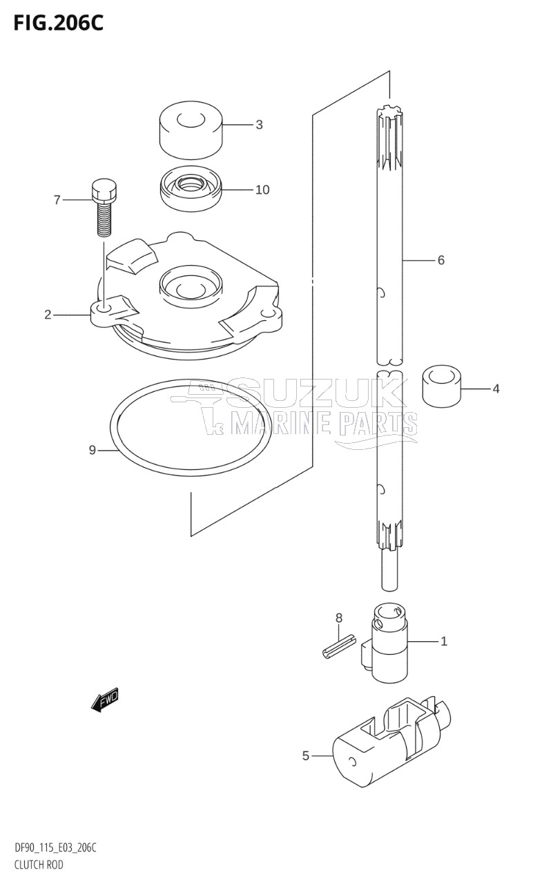 CLUTCH ROD (DF115Z)