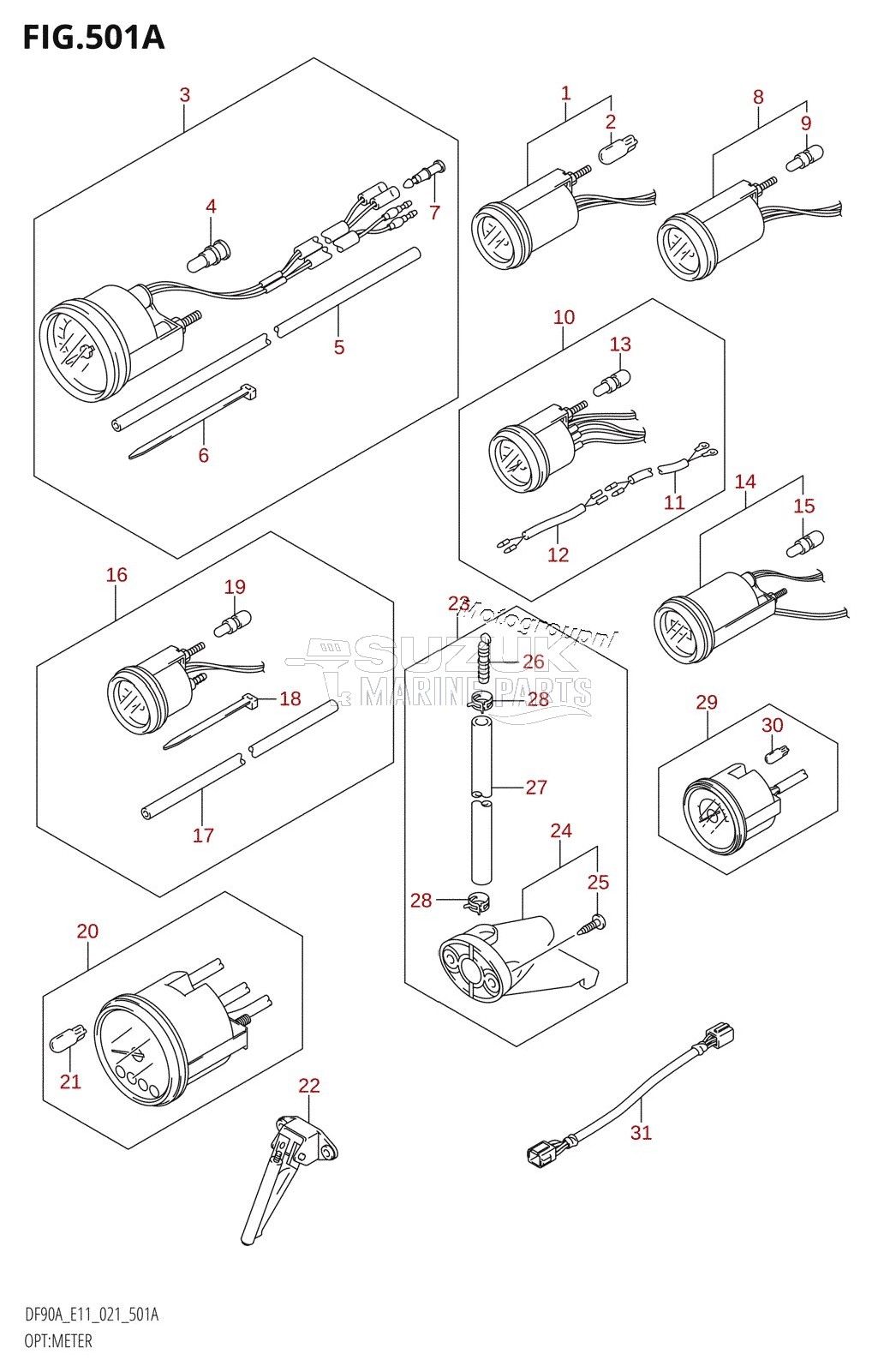 OPT:METER (DF70A,DF80A,DF90A,DF100B)