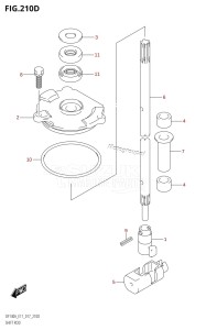 DF140AZ From 14003Z-710001 (E11 E40)  2017 drawing SHIFT ROD (DF115AZ:E11)