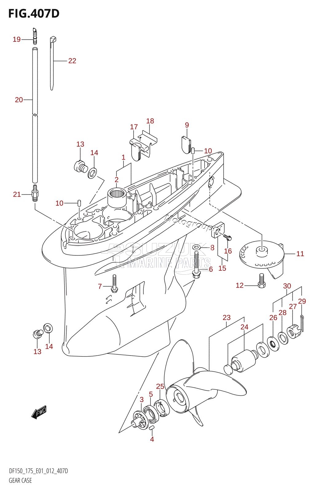 GEAR CASE (DF150Z:E40)