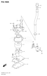 15004F-140001 (2021) 150hp E03-USA (DF150AST) DF150AST drawing WATER PUMP (020,021,022)