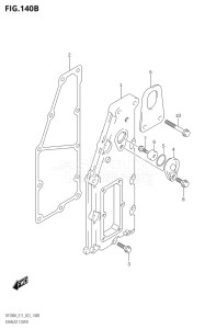 15003F-040001 (2020) 150hp E01 E03 E40-Gen. Export 1 - USA (DF150AT) DF150A drawing EXHAUST COVER (023)