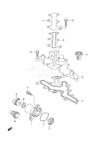 Outboard DF 25 V-Twin drawing Thermostat