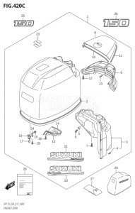 15002F-710001 (2017) 150hp E03-USA (DF150ST  DF150T) DF150 drawing ENGINE COVER (DF150Z:E03)