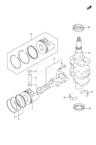 DF 9.9 drawing Crankshaft