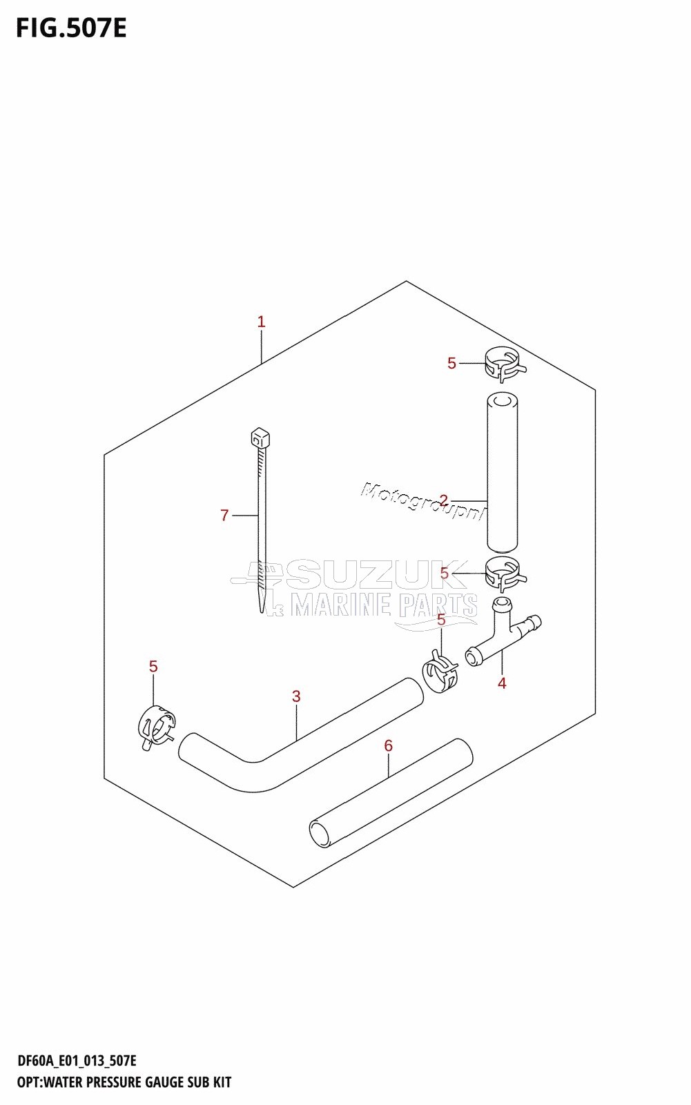 OPT:WATER PRESSURE GAUGE SUB KIT (DF40AQH:E01)