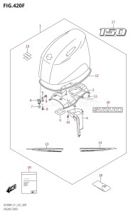 DF175AP From 17503P-240001 (E11)  2022 drawing ENGINE COVER (DF150AP:(021,022))